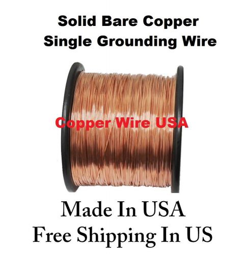 14 AWG SOLID BARE COPPER SINGLE GROUNDING WIRE  80 FT. 1 Lb. SPOOL