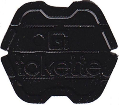 100 Black Tokettes GI Greenwald Laundry Tokens - Type 1 Tokette - New