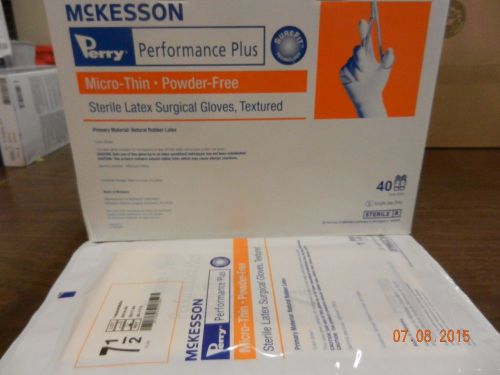 McKesson 20-1175 Latex Powder-Free Surg Glove Sz 7.5 Micro-thin Textured 40prs