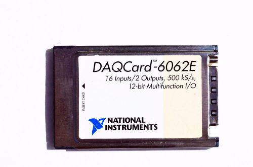 NI DAQCard-6062E 16 Ch, 500 kS/s, 12-Bit, 2 AO, 8 DIO, Two 24-Bit Counters