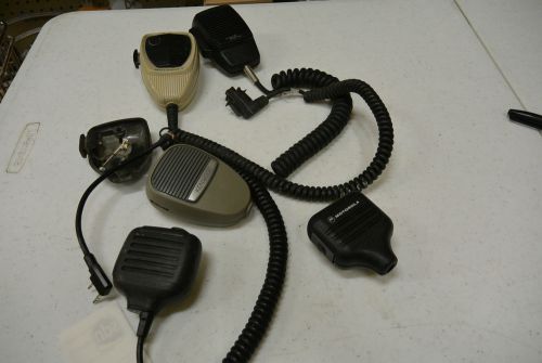 set of(5)Motorola Kenwood Microphone Classic Police from 1970 1980 1990 0492*