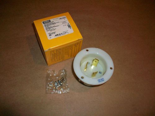 Hubbell flanged inlet twist lock socket hbl2625  30amp   250vac   new in box for sale