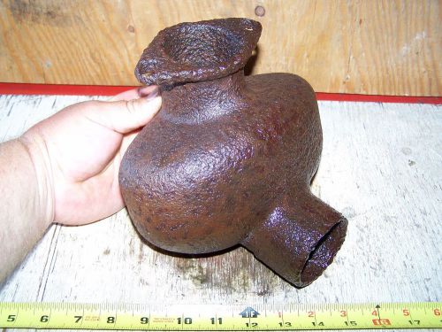 Old original ihc farmall regular antique tractor flower pot cast iron muffler for sale