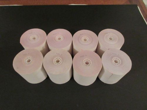 8 ROLLS of P250-3 CREDIT CARD MACHINE POS Impact RECEIPT PAPER 3 PLY 3&#034; x 65&#039;