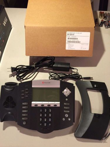 Polycom SoundPoint IP 650 SIP Phone POE with Stand Handset PowerCord