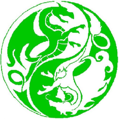 30 Custom Green Dragon Yin Yang Personalized Address Labels