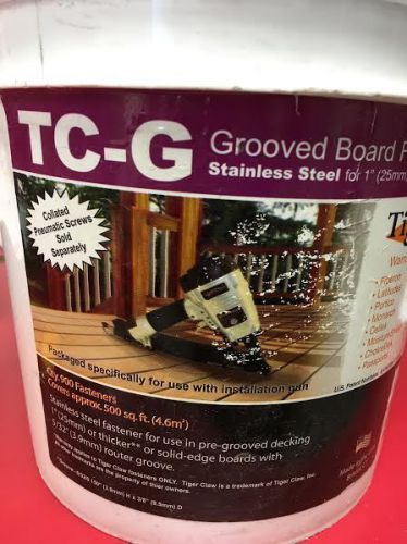 Tiger Claw TC-G Hidden Deck Fasteners, 900 Piece Bulk Pail
