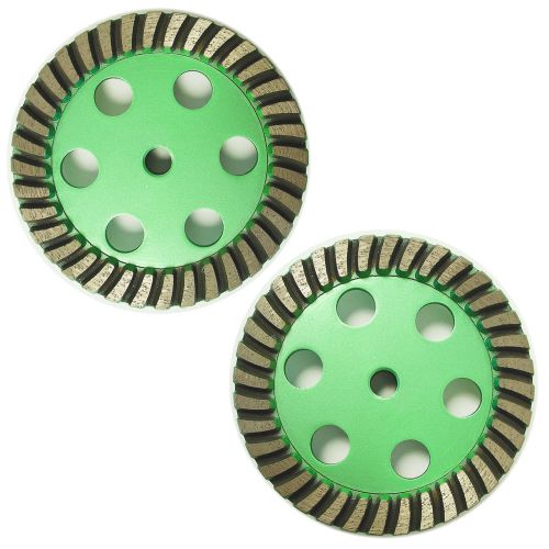 2pk 6” premium turbo diamond cup wheel for granite hard concrete - 30/40 grit for sale