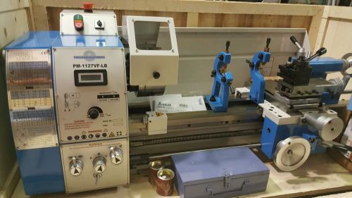 Pm1127vf-lb metal working lathe, variable speed, large bore, qctp, for sale