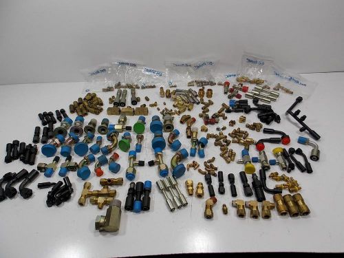 HUGE LOT OF BRAND NEW WEATHERHEAD, EATON AND OTHERS BRASS FITTINGS HYDRAULIC