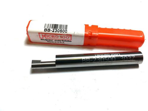 Micro 100  .230 x  .500&#034; depth carbide grooving boring bar tool (p 414) for sale