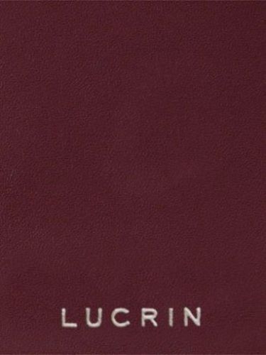 LUCRIN - Leather Desk Pad 2 sections - Smooth Cow Leather, Burgundy