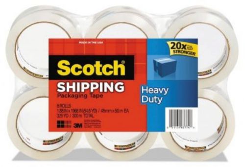 Scotch 3850 Heavy Duty Postal Shipping Packaging Tape, 1.88 X 54.6 Yds, 6pk