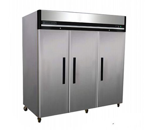 Maxx Cold MXCF-72FD, X-series 81x32.7x82.7-Inch Upright Freezer, 3 Solid Doors,
