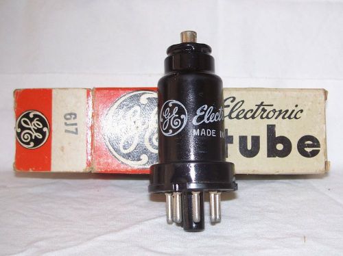 NOS GE 6J7 pentode radio tube in original box,metal can,tested great!,1960
