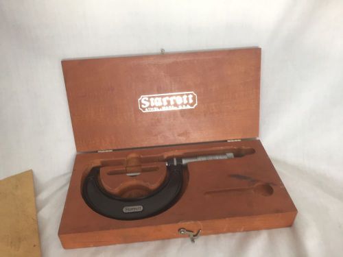Vintage Starrett LMicrometer W/ Carbide and Box Athol, Mass USA no small Ratchet