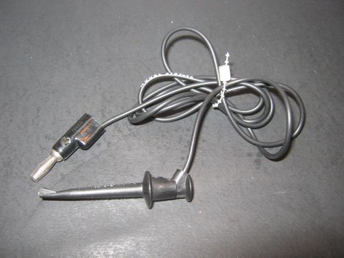 1-pomona 3782-36 (black) minigrabber test clip with stacking banana plug (used) for sale