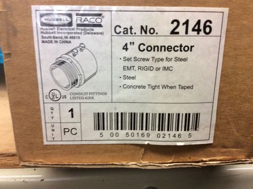 10 Each New Raco 2146 4&#034; Steel Set Screw Connector EMT Rigid IMC Conduit