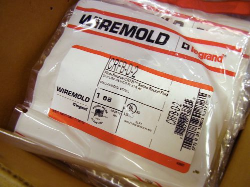 1 - wiremold legrand duplex device plate, crfb-d-2, location 2, 15a and 20a for sale