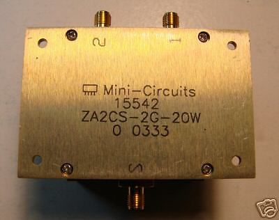 Mini-Circiuts 20W 1.9GHz 2-Way ZA2CS-2G-20W, New, SMA