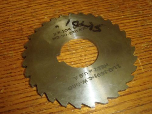 USA 3.0&#034; x .104&#034; x 1.0&#034; HSS Slitting Saw