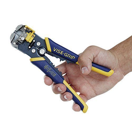 Irwin Industrial Tools 2078300 8-Inch Self-Adjusting Wire Stripper with Grips