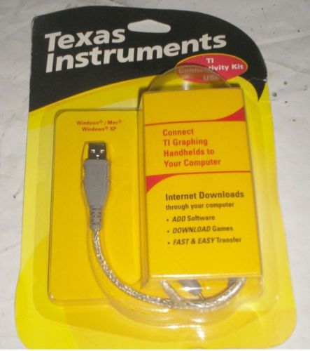 Texas Instruments TI USB Connectivity Kit Connects Handhelds to PC Computer