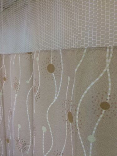 Hcs hospital cubicle curtain 68&#034;wide x 90&#034;long (pattern: sparkler) &amp; track kit for sale