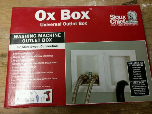 Sioux Chief Washing Machine Outlet Box 1/2 &#034; Boxed 696-2303XFPK4