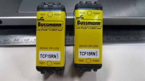 BUSSMANN TCF15  BY EATON Fuses CUBEFuse 15A 600Vac 300Vdc LOT OF 2 F/SHIP