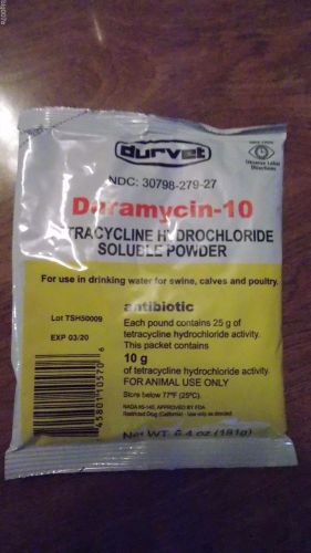 Duramycin-10 Poultry, Swine, and Calf Antibiotic. Tetracycline Hydrochloride.FDA