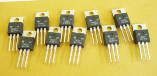 10 x MC7808CT 3-Terminal 1A Positive Voltage Regulator Motorola TO-220 10pcs NOS