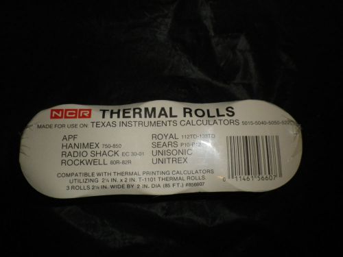 THERMAL ROLLS~NCR~Pack of 3~2.25&#034; Wide~85 Feet~New