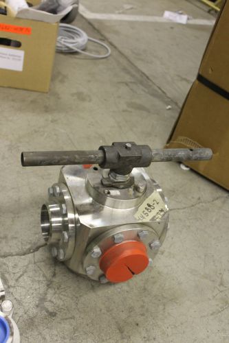 New wocester 316ss 3 way stainless ball valve  3&#034; class 300 for sale
