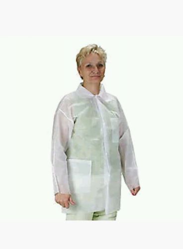 Condor 2ktt3s disposable white lab coat sxl 25pk for sale