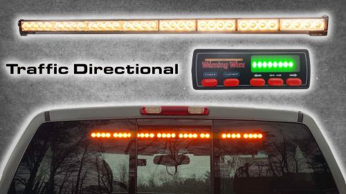 Warningworx traffic adviser led amber directional arrow strobe light bar for sale