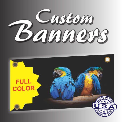 Banner 2&#039; x 10&#039; Custom Full Color 13 oz vinyl with Power Tape Hem FREE Shipping