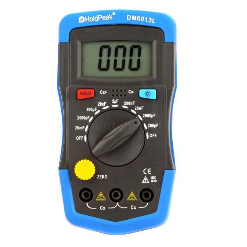 Dm6013l handheld digital capacitance meter capacitor with lcd backlight t4p7 for sale