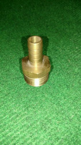 HOSE BARB for 1/2&#034; ID HOSE X 3/4&#034; MALE NPT HEX BODY BRASS FUEL &amp; WATER FITTING