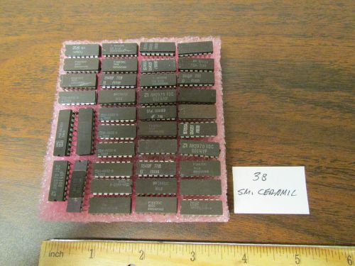 38 Small Ceramic DIP Vintage ICs Chips Collectibles