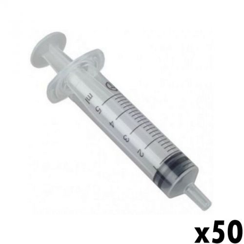 50pcs X 5cc/5ml Sterile Luer Lock Tip Syringe Only No Needle Latex Free