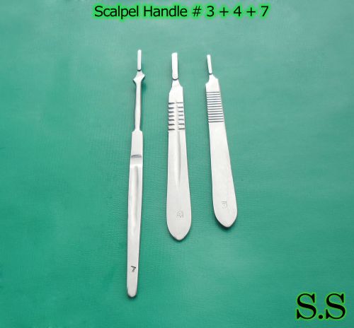 9 Surgical Scalpel Blade Handles #s 3,4,7 (Easy Fit)