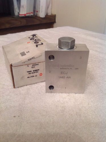 Sun hydraulics check valve ckcbxcn w/aluminum manifold ecj for sale