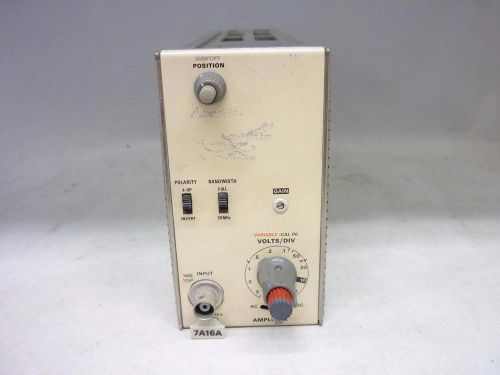 Tektronix Amplifier 7A16A, Plug-In Shows Trace