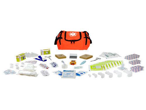 DixieGear First Aid Medical EMT Trauma Responder Kit Fully Stocked, Orange
