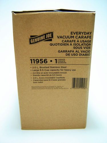Genuine Joe GJO11956 Double Wall Vacuum Insulated Carafe - 2L -- LQ2