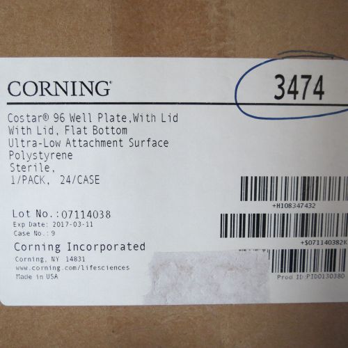 Qty 23 Corning Costar 96-Well PS FB Ultra Low Attachment Microplate 3474