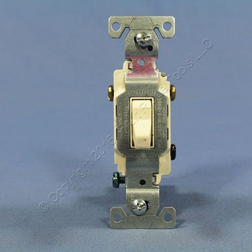 Cooper light almond commercial toggle wall light switches 3-way 20a bulk cs320la for sale