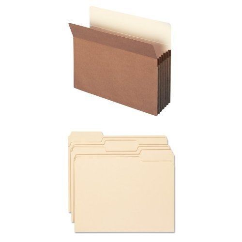 Smead File Folders Blundle in Classic Colors, Manila and Redrope