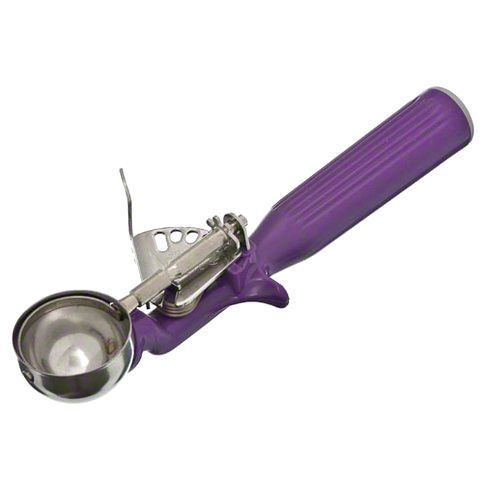 Dough/ice cream scoop stainless steel disher size-40 color-coded orchid handle for sale